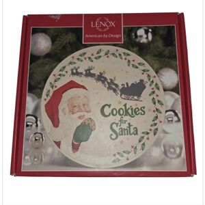Lenox American By Design Cookies For Santa Holiday 9" Plate New In Box
